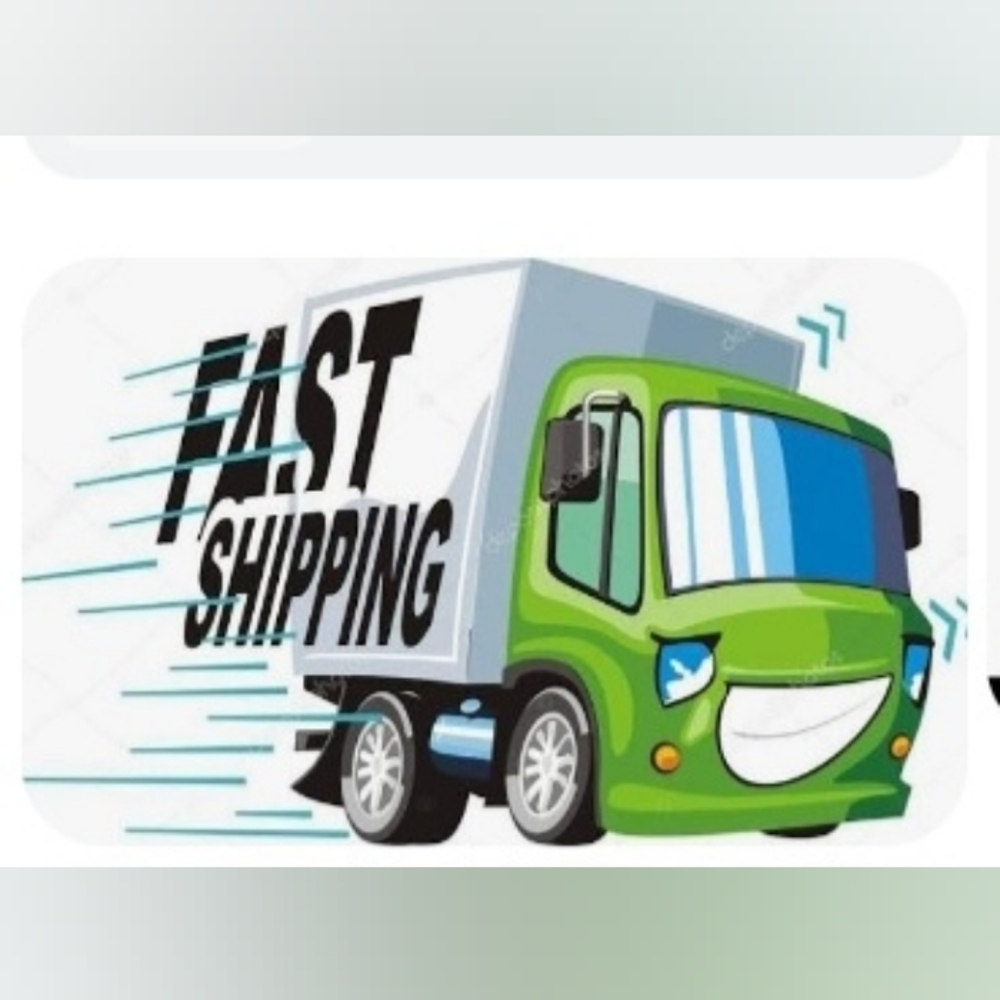 Red Fast Shipping Logo Sticker